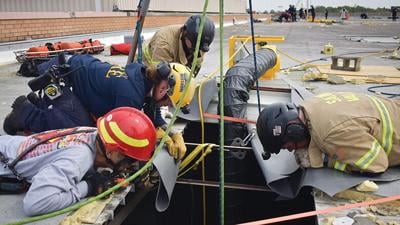 Rock Community Fire Protection District firefighters recently completed training at the since-demolished Chesterfield Mall.