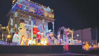Dorothy “Dot” and John Tessmer have been decorating their De Soto home for Christmas for more than four decades. The home is located at 114 S. Second St.