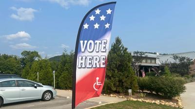 Vote here sign in Collegedale, Tenn.