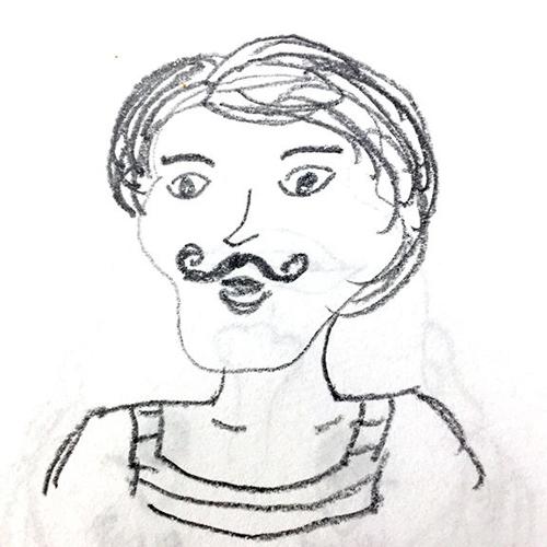 Sam Kim in Arnold MO comic face.JPG
