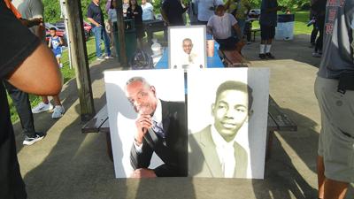 Photos of Willliam Earl Cook Sr. were on display at the ceremony.