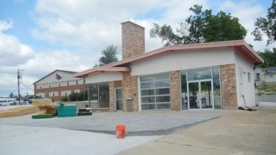 Old Sinclair gas station site at 319 W. Main St. in Festus where Pedal’n Pi restaurant will move after renovation work is completed on the old building later in the summer