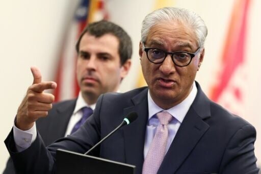 NJ Transit CEO Kris Kolluri (R) announced the stunning train fare, more than ten times the normal price