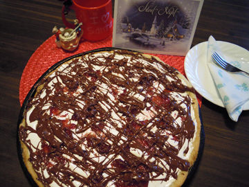 Marshmallow Raspberry Cookie Pizza