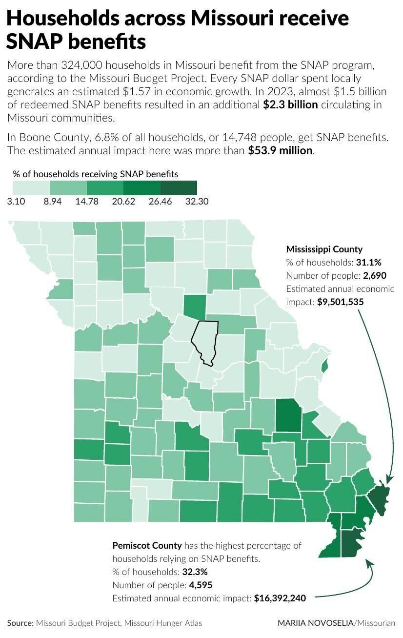 Households across Missouri receive SNAP benefits