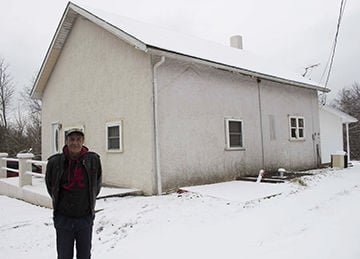Ken Kamer at his home, the former Vineland schoolhouse