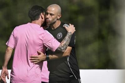 Javier Mascherano (R) took over at Inter Miami in January 2025