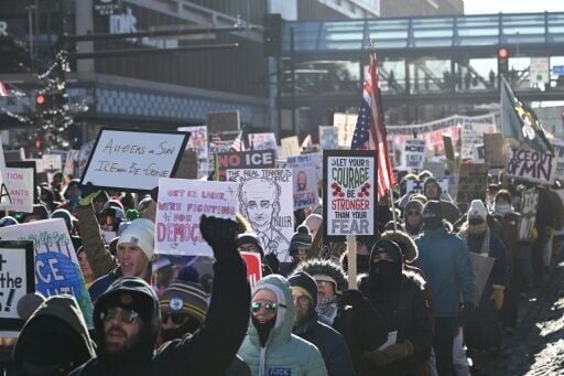 People marched in Minneapolis as part of 'national shutdown' protest against US Immigration and Customs Enforcement (ICE)
