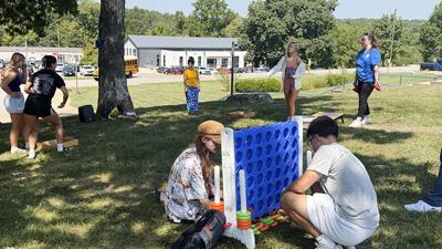 Jefferson College students play lawn games during “Welcome Week.” Classes started on Aug. 25.