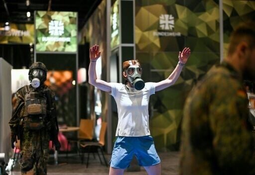 German army recruiters challenged visitors at a sports expo to fitness trials as part of a broader effort to drum up interest in military service