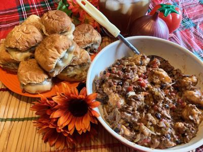Shaved Steak and Mushroom Sandwich, Cabbage Patch Stew