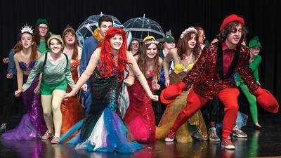 Windsor High School’s cast of “Disney’s the Little Mermaid” rehearses for the upcoming musical.