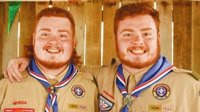 From left, Eagle Scouts Aiden and Elijah Hills.
