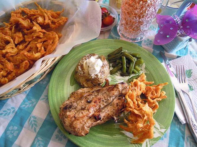 Fried Shoestring Carrots