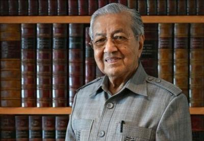 Malaysia's former prime minister Mahathir Mohamad at his office in Putrajaya on May 5, 2025