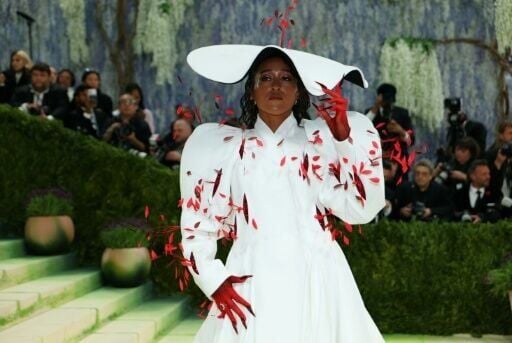 Japanese tennis player Naomi Osaka made one of the most dramatic statements of the night at the Met Gala