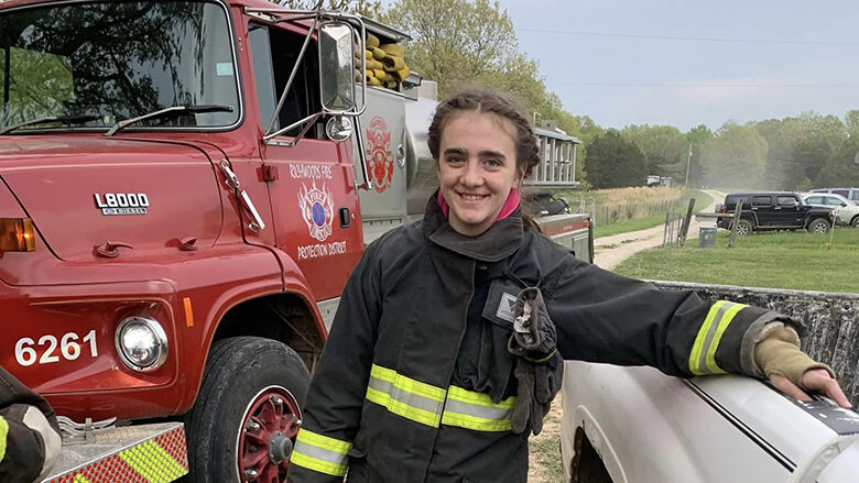 Paige Hoffmann, 18, worked to put out a 20-acre brush fire, sustaining injuries to her lungs in the process.