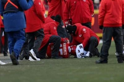 Patrick Mahomes of the Kansas City Chiefs sustained an injury during the fourth quarter against the Los Angeles Chargers