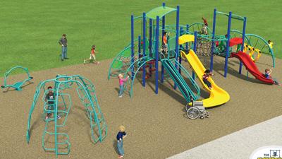 Artist rendering of the playground planned for Murphy Elementary School.