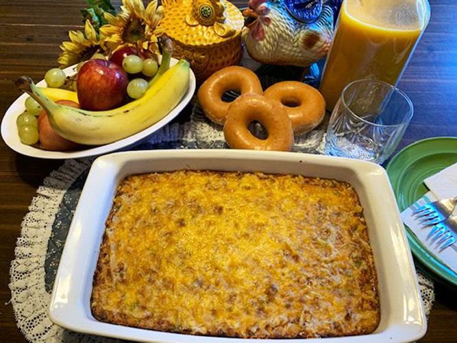 Impossible Sausage Breakfast Pie, Baked Doughnuts