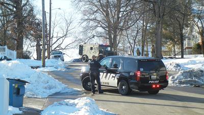 Police and deputies surrounded a Festus home where drug-dealing was suspected while a search warrant was served.