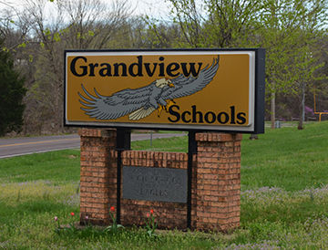 Grandview School sign