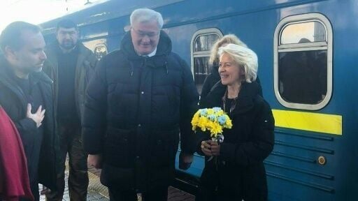 EU chief von der Leyen arrives in Ukraine on fourth anniversary of Russian invasion