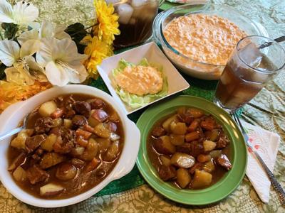 Pork and Apple Supper, Orange-Pineapple Delight Salad