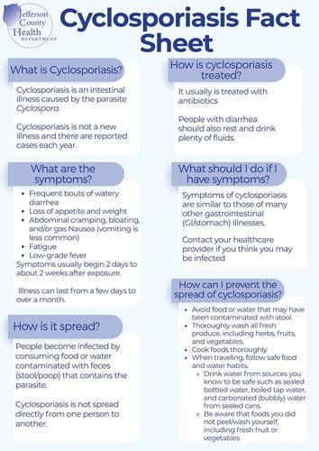 Cyclosporiasis fact sheet