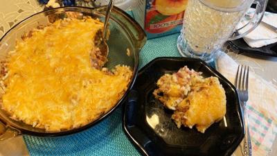 Cheesy Corned Beef Bake