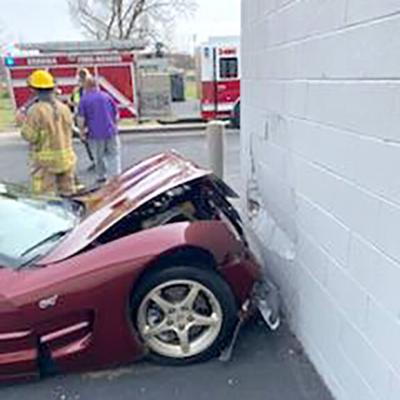 Woman crashes Corvette into Eureka Old Town building