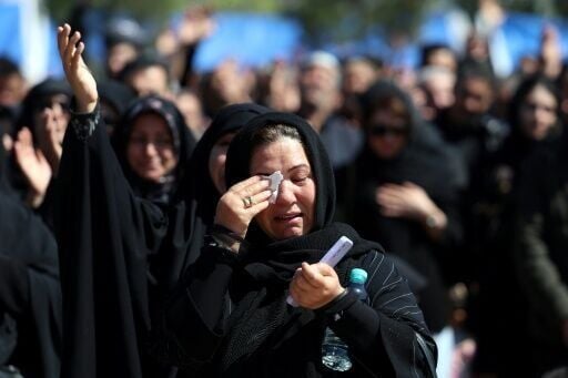 Iranian women mourn victims of the Middle East war in southern Tehran