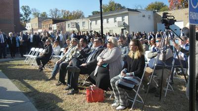 A large crowd gathered at Crystal City Hall on Oct. 20 to hear the announcement that James Hardie Industries will build a manufacturing plant in the area.