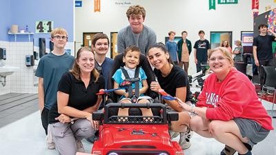 From left are Lakoda Stoutt, 16; Jennifer Bullock-Wells; Carter Bunn, 17; Landin Wozniak, 15; Adin Zukanovic, 4; Temeida Mahmutovic and Kayla Kirchoff.