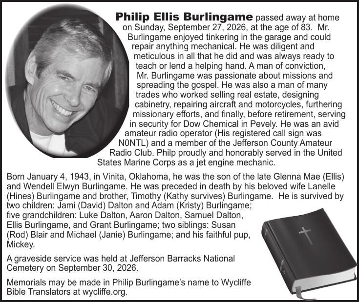 Philip Ellis Burlingame, 83, Winfield