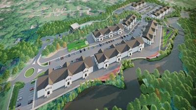 A graphic rendering of East Lark Apartments in Fenton.