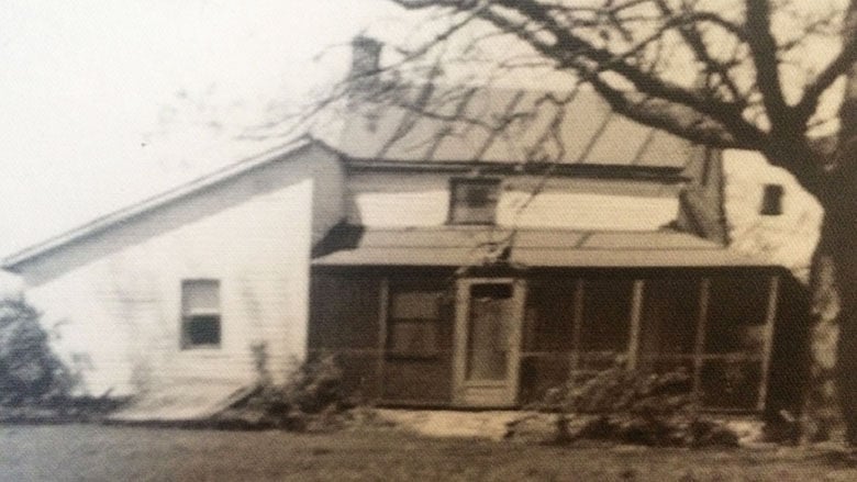 A historic log cabin on Dehner Road in the Hillsboro area before it was destroyed by fire.