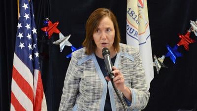 Jefferson College President Dena McCaffrey emceed the Legislative Forum.