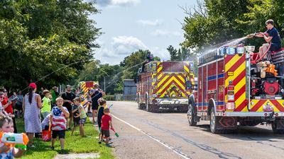 The Herculaneum Fire Department on Aug. 8 held its first “water parade” to celebrate the organization’s 75th anniversary.