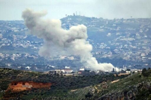 The site of an Israeli air strike that targeted the southern Lebanese village of Dayr Seryan on Wednesday
