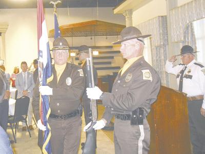 The Jefferson County Sheriff's Office posts the colors