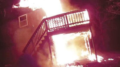 This home on Everglades Road southeast of Hillsboro was severely damaged by fire on Saturday.