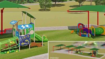 An artist’s rendering of a planned expansion at Kade’s Playground in Herculaneum.