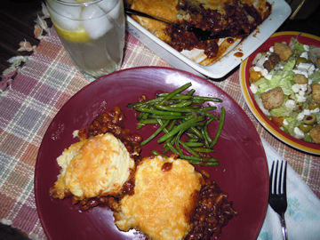 Cheddar Biscuit Barbecue Casserole