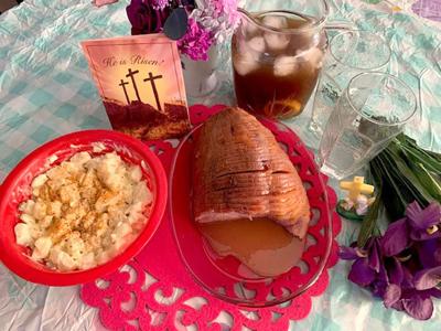 My Leader Yummy: Honey Dijon Ham and Amish Potato Salad