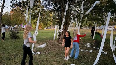 Matthew and Shi Haws’ home offered many trees and shrubs for the kids to TP.