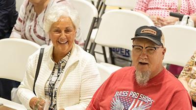 Stella Halim of House Springs and Jim Coleman join a game of bingo at last year’s De Soto Senior Expo.