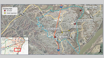 The city of Arnold will spend up to $950,000 to study railroad crossings on East Elm Drive, Jeffco Boulevard, Tenbrook Road, Arnold Tenbrook Road and Bradley Beach Road in Arnold City Park.