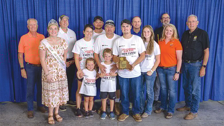 Lonnie Reando and his family were named the 2024 Jefferson County Farm Family of the Year.