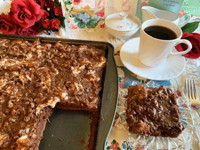 Heavenly Hash Sheet Cake